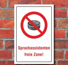 Schild Sprachassistenten freie Zone Geschenk Geburtstag 3...