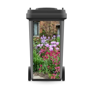 Mülltonnenaufkleber Mülltonne Abfalltonne Sticker Aufkleber Tulpen Blumen Natur- 740 x 370 mm