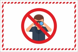 PVC Palettenbanner Banner Plane Fotografieren Filmen Gaffen verboten Ösen