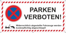 PVC Werbebanner Banner Plane Parken verboten Parkverbot...