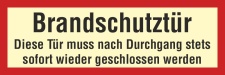Brandschutztür geschlossen - Aufkleber