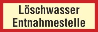 Löschwasser Entnahme - 3 mm Alu-Verbund Schild