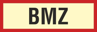 Brandschutzzeichen BMZ Brandmeldezentrale Feuer Rauch Nachleuchtend ASR A1.3