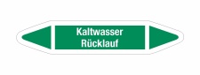 Rohrleitungskennzeichnung Aufkleber Etikett Kaltwasser...