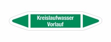 Rohrleitungskennzeichnung Aufkleber Etikett Kreislaufwasser DIN 2403 Wasser