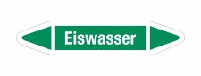 Rohrleitungskennzeichnung Aufkleber Etikett Eiswasser DIN...