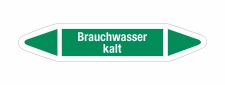 Rohrleitungskennzeichnung Aufkleber Etikett Brauchwasser...