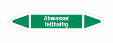 Rohrleitungskennzeichnung Aufkleber Etikett Abwasser...