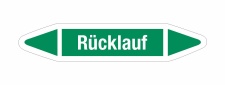 Rohrleitungskennzeichnung Aufkleber Etikett Rücklauf...