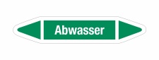 Rohrleitungskennzeichnung Aufkleber Etikett Abwasser DIN...