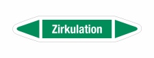 Rohrleitungskennzeichnung Aufkleber Etikett Zirkulation...