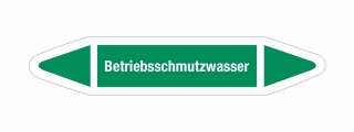 Rohrleitungskennzeichnung Aufkleber Betriebsschmutzwasser DIN 2403 Wasser