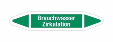 Rohrleitungskennzeichnung Aufkleber Brauchwasser...
