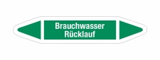 Rohrleitungskennzeichnung Aufkleber Brauchwasser...