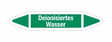 Rohrleitungskennzeichnung Aufkleber Etikett Deionisiertes...