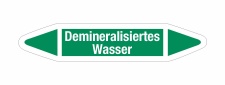 Rohrleitungskennzeichnung Aufkleber Demineralisiertes...