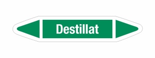 Rohrleitungskennzeichnung Aufkleber Etikett Destillat DIN 2403 Wasser