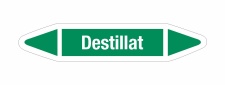 Rohrleitungskennzeichnung Aufkleber Etikett Destillat DIN...