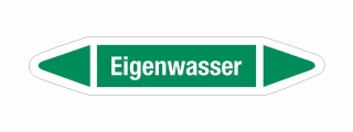 Rohrleitungskennzeichnung Aufkleber Etikett Eigenwasser DIN 2403 Wasser