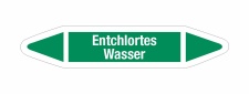 Rohrleitungskennzeichnung Aufkleber Etikett Entchlortes...