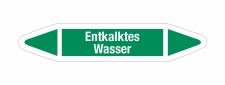 Rohrleitungskennzeichnung Aufkleber Etikett Entkalktes...