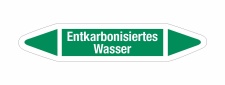 Rohrleitungskennzeichnung Aufkleber Entkarbonisiertes...
