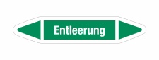 Rohrleitungskennzeichnung Aufkleber Etikett Entleerung...