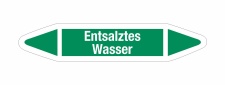 Rohrleitungskennzeichnung Aufkleber Etikett Entsalztes...