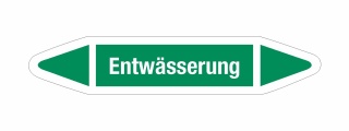 Rohrleitungskennzeichnung Aufkleber Etikett Entwässerung DIN 2403 Wasser
