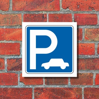 Schild Parkplatz für Autos Hinweisschild Parkplatzschild 400 x 400 mm
