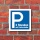 Schild Parkplatz 2 Stunden Parkscheibe Hinweisschild Parkplatzschild 400 x 400mm