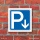 Schild Parkplatz Pfeil abwärts Hinweisschild Parkplatzschild 400 x 400mm