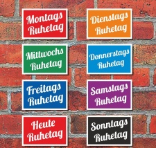 Ruhetag Montag Dienstag Mittwoch Donnerstag Freitag...