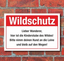 Schild Wildschutz Wildschutzgebiet Hunde an die Leine 3...