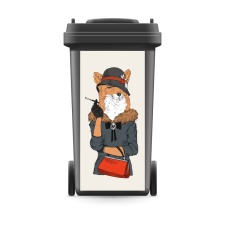 Mülltonnenaufkleber Mülltonne Mülleimer...