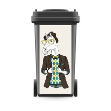 Mülltonnenaufkleber Mülltonne Mülleimer...