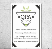 Vintage Shabby Holzschild Opa Großvater...