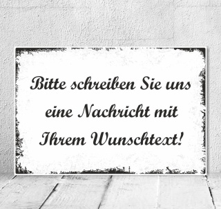 Vintage Shabby Holzschild Ihr Wunschtext Geburtstag Geschenk 300 x 200 mm