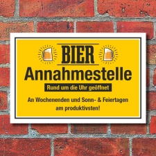 Schild Bierannahmestelle Saufen Party Geschenk Geburtstag...