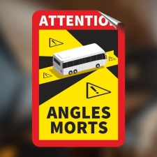 Toter Winkel Angles Morts - Bus / Aufkleber 1 Stück