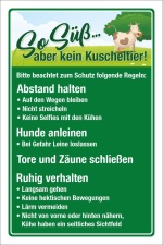 Schild Kühe Kuh Weidevieh Landwirtschaft Kein...