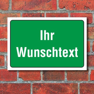 Schild Hinweisschild Wunschtext Firmenschild Praxisschild Wetterfest 3mm Alu-Verbund 600 x 400 mm 2 - Grün