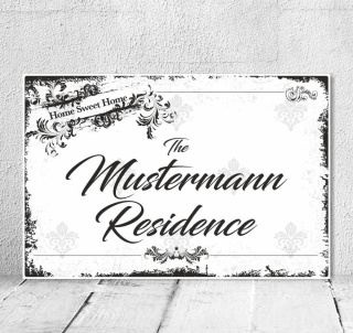 Schild Vintage Shabby Nostalgie Holzschild Dekoschild Namensschild Türschild 3