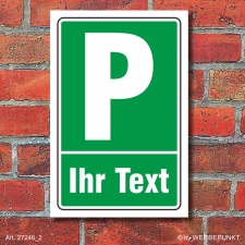 Schild Parkplatzschild Halteplatz Stellplatz Wunschtext...