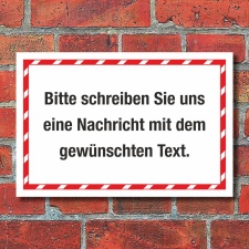 Kombischild Hinweisschild Firmenschild Wunschtext Eigener Text 3 mm Alu-Verbund 450 x 300 mm