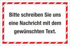 Kombischild Hinweisschild Firmenschild Wunschtext Eigener Text 3 mm Alu-Verbund 600 x 400 mm