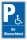 Schild Parken Parkplatz Stellplatz Ihr Text und Piktogramm 3 mm Alu-Vebund 300 x 200 mm 4. Rollstuhl