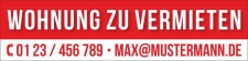 PVC Werbebanner Banner Plane Wohnung zu vermieten mit...