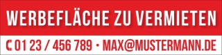 PVC Werbebanner Banner Plane Werbefläche zu vermieten mit Ösen