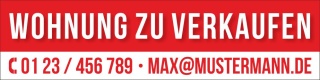 PVC Werbebanner Banner Plane Wohnung zu verkaufen mit Ösen